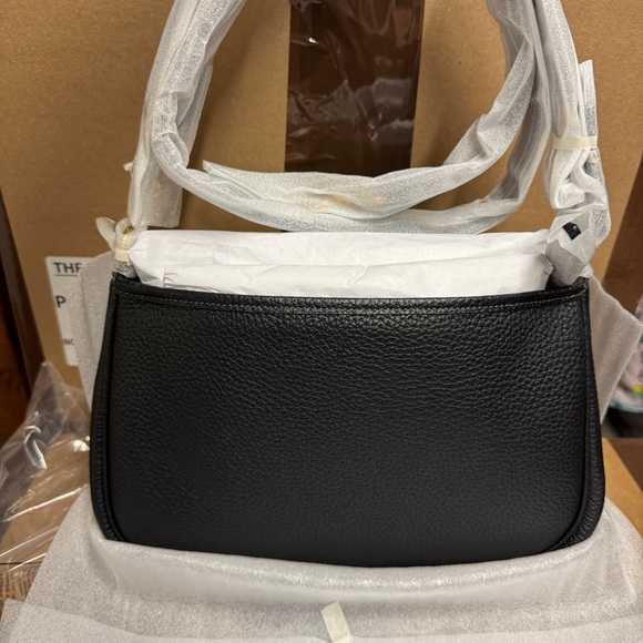 COACH Soft Pebble Leather Cary Convertible Crossbody - Black - Picture 7 of 11